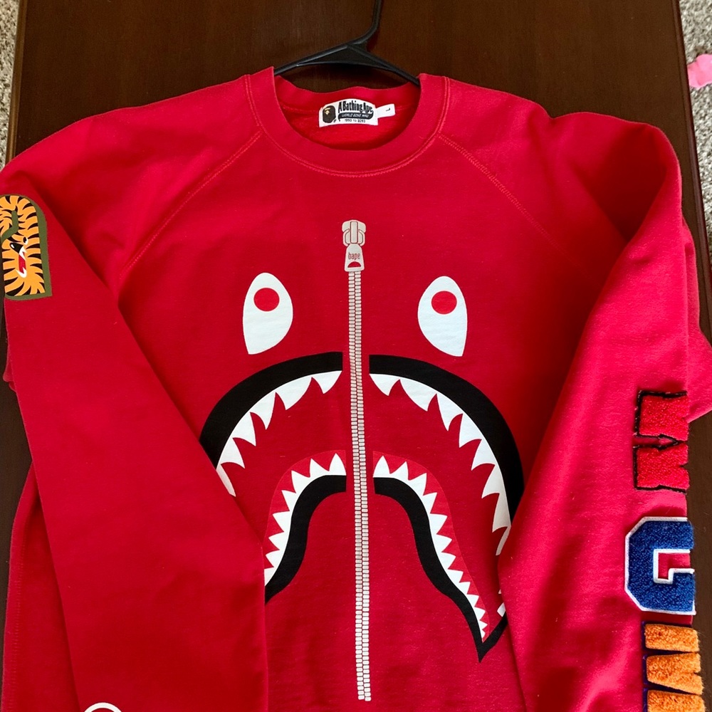 A Bathing Ape Shark Zip Crewneck